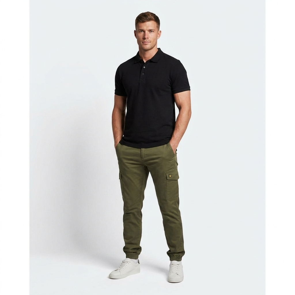 2219921 Lyle & Scott Pantaloni Verde Stampa Uomo