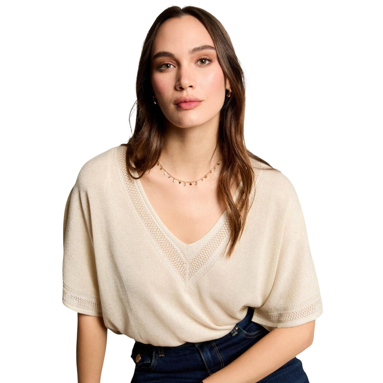511322 Morgan De Toi Maglia Beige Donna Primavera/Estate