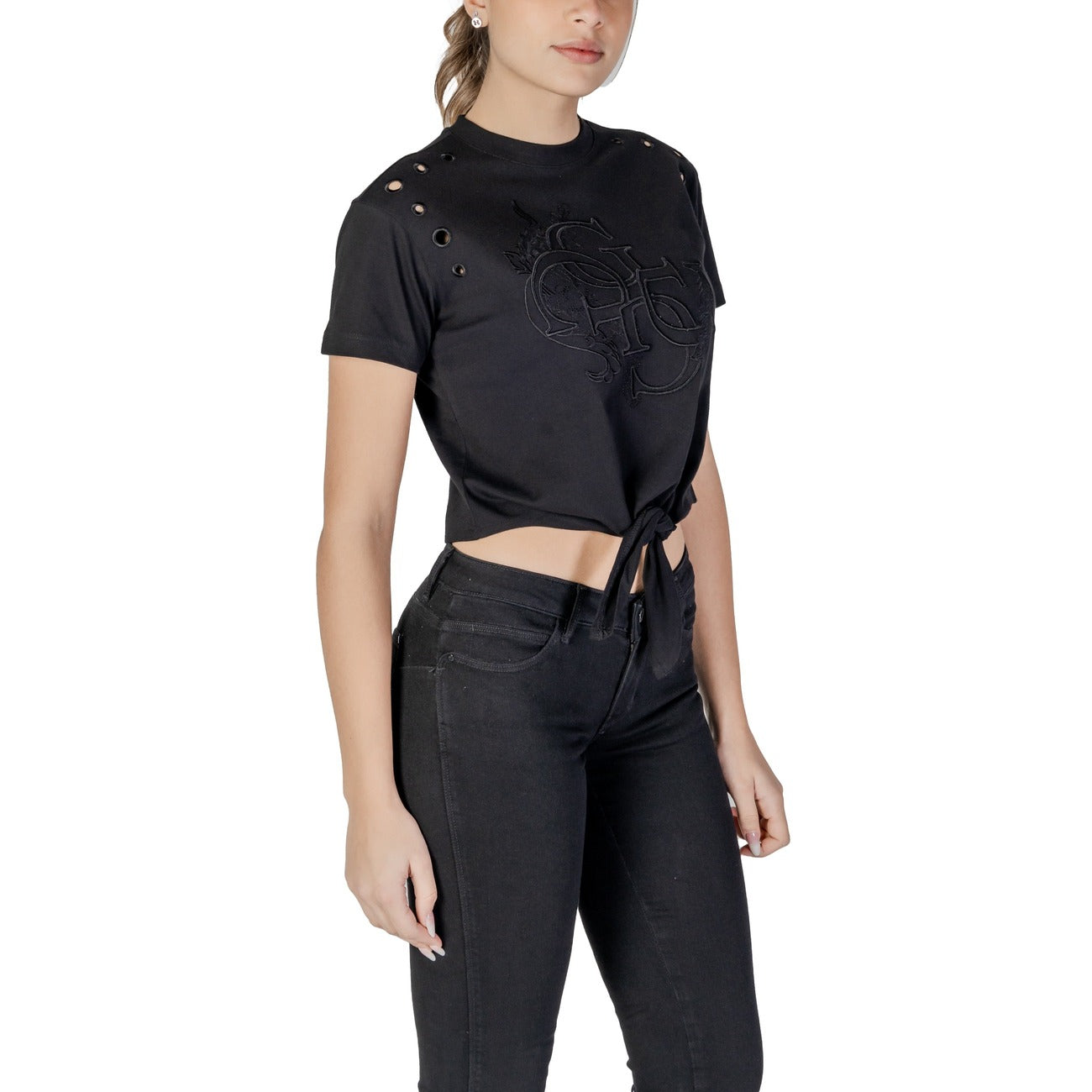 2409839 Guess T-Shirt Nera Donna