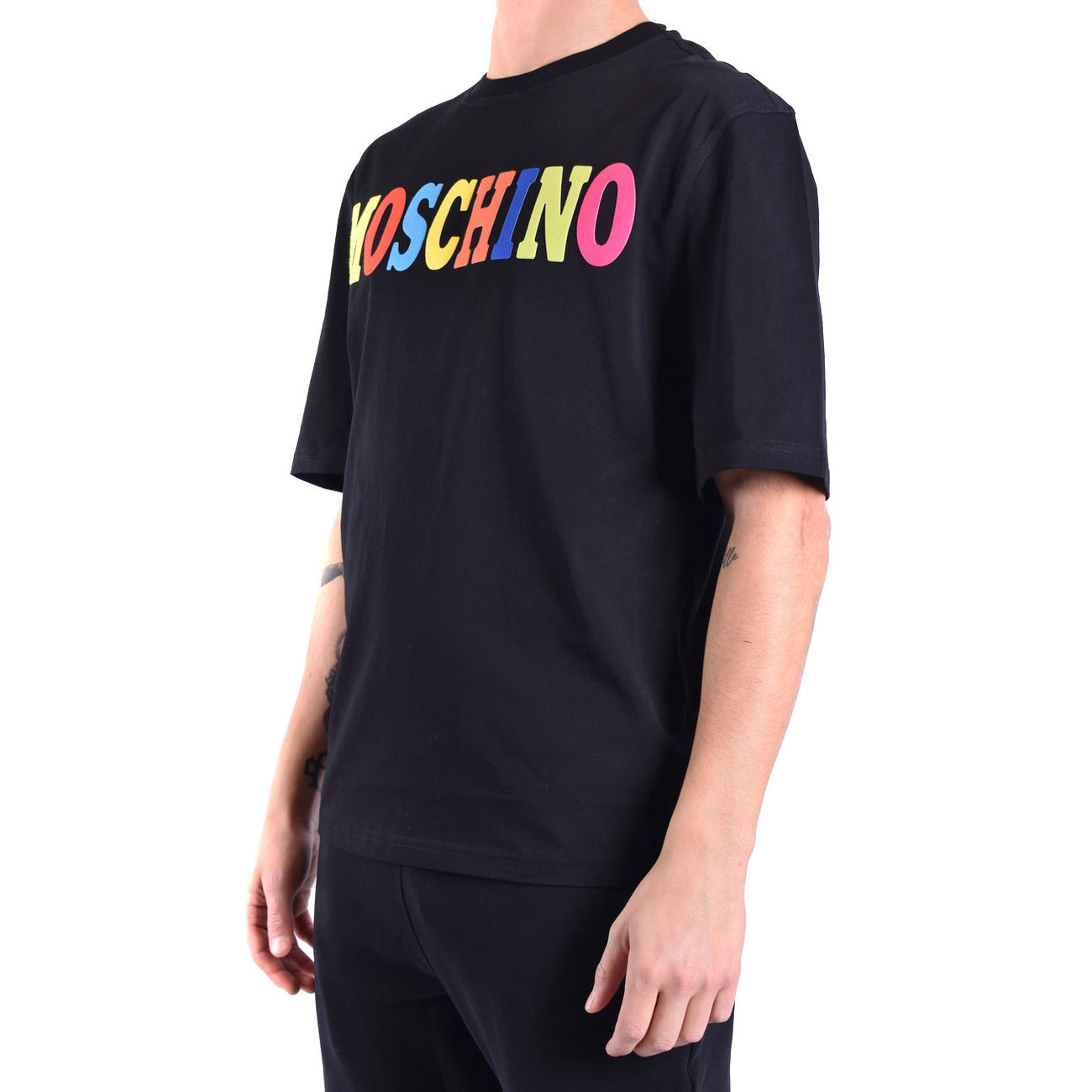 2424539 Moschino T-Shirt Nera Stampa Uomo