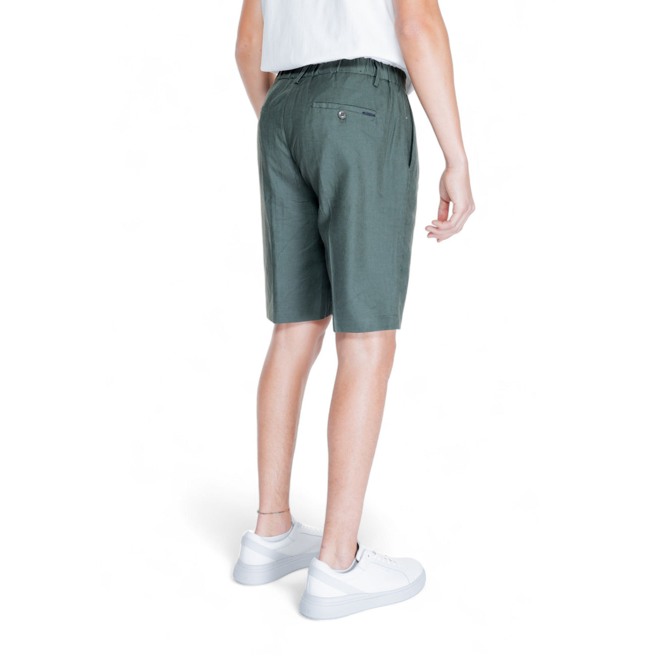 2304830 Antony Morato Bermuda Verde Lino Viscosa Uomo