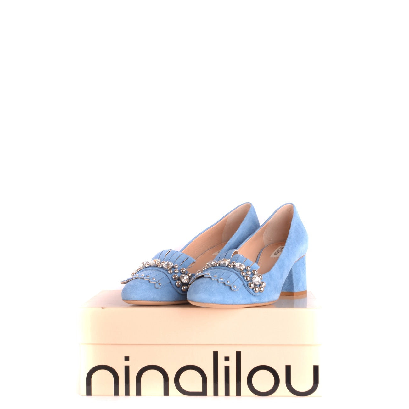 489374 Ninalilou Scarpe Décolleté Azzurro Donna Primavera/Estate