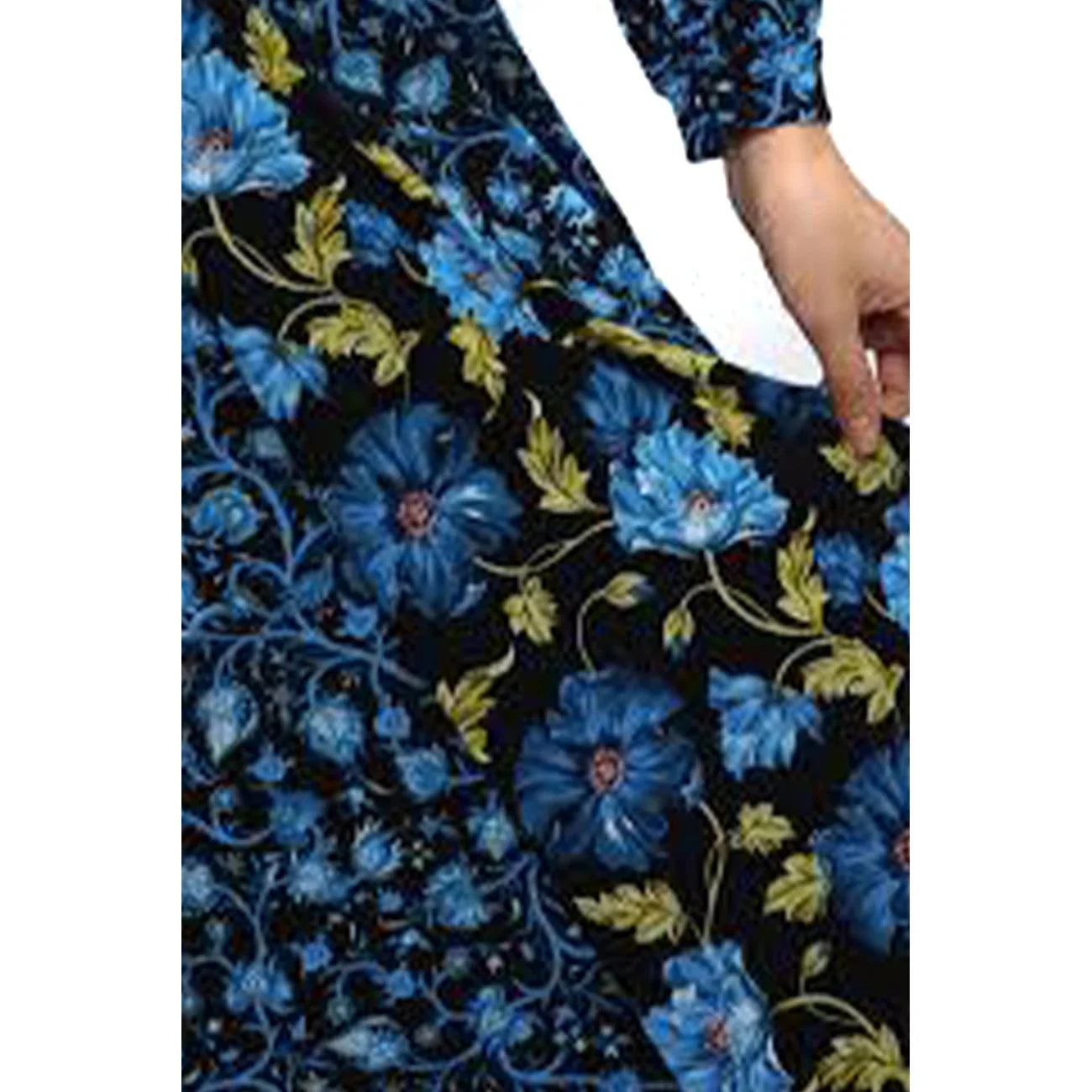 2431422 Diane Von Furstenberg Abito Blu Lungo Donna Fantasia Floreale