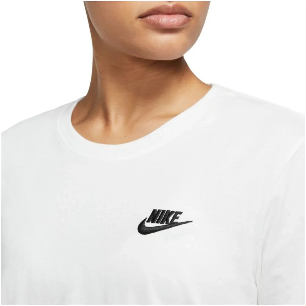 2422937 Nike T-Shirt Donna Bianca Cotone Stampa