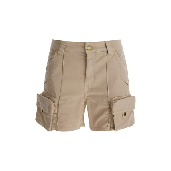 Shorts Beige in Cotone Donna