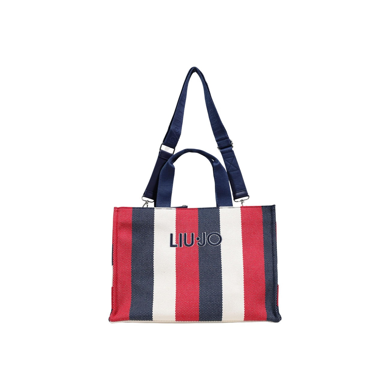 2456084 Liu Jo Borsa Blu Righe Cotone