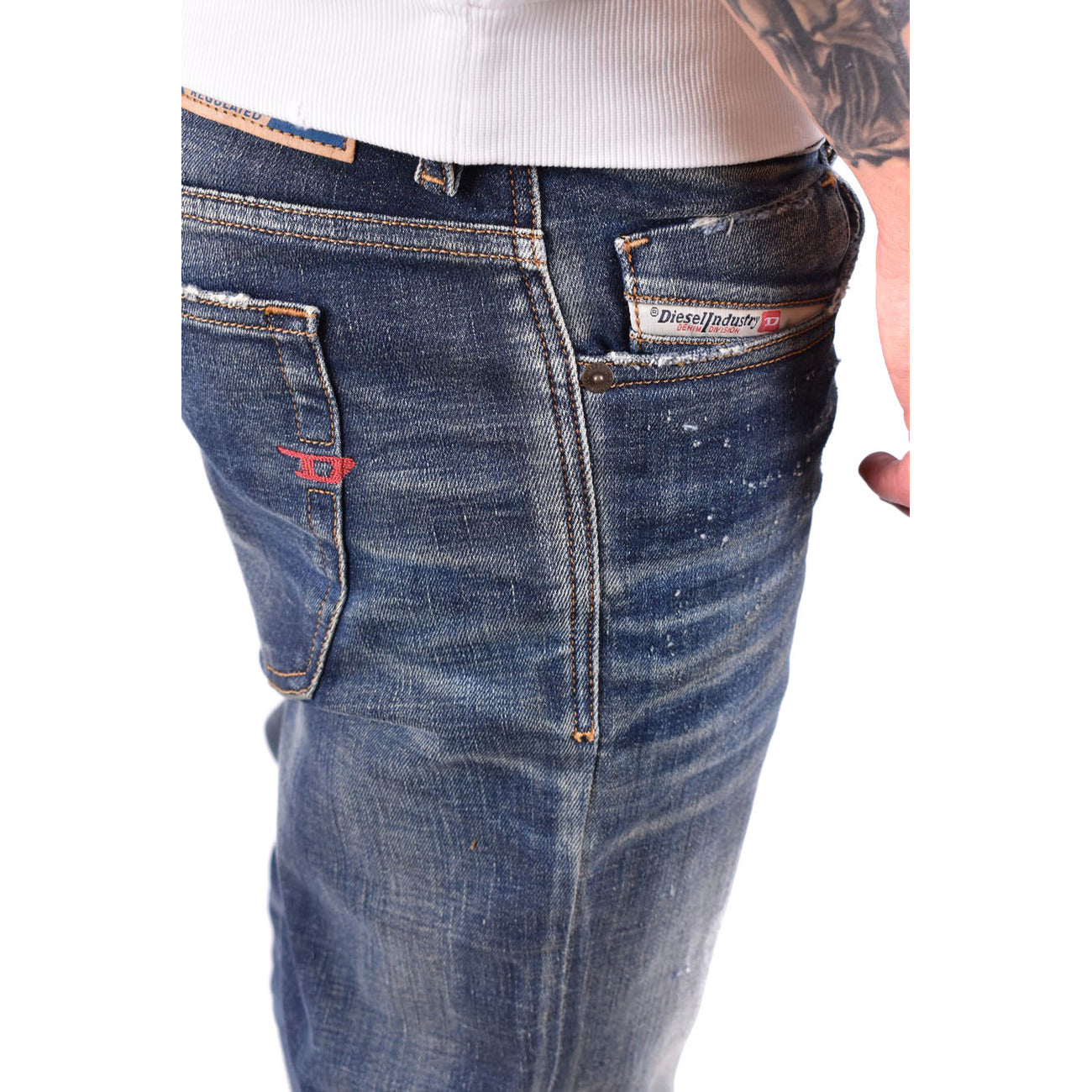 2429376 Diesel Jeans Blu Effetto Consumato Uomo