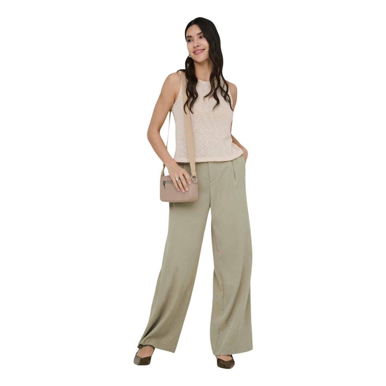 514468 Jacqueline De Yong Pantaloni Beige Donna Primavera/Estate