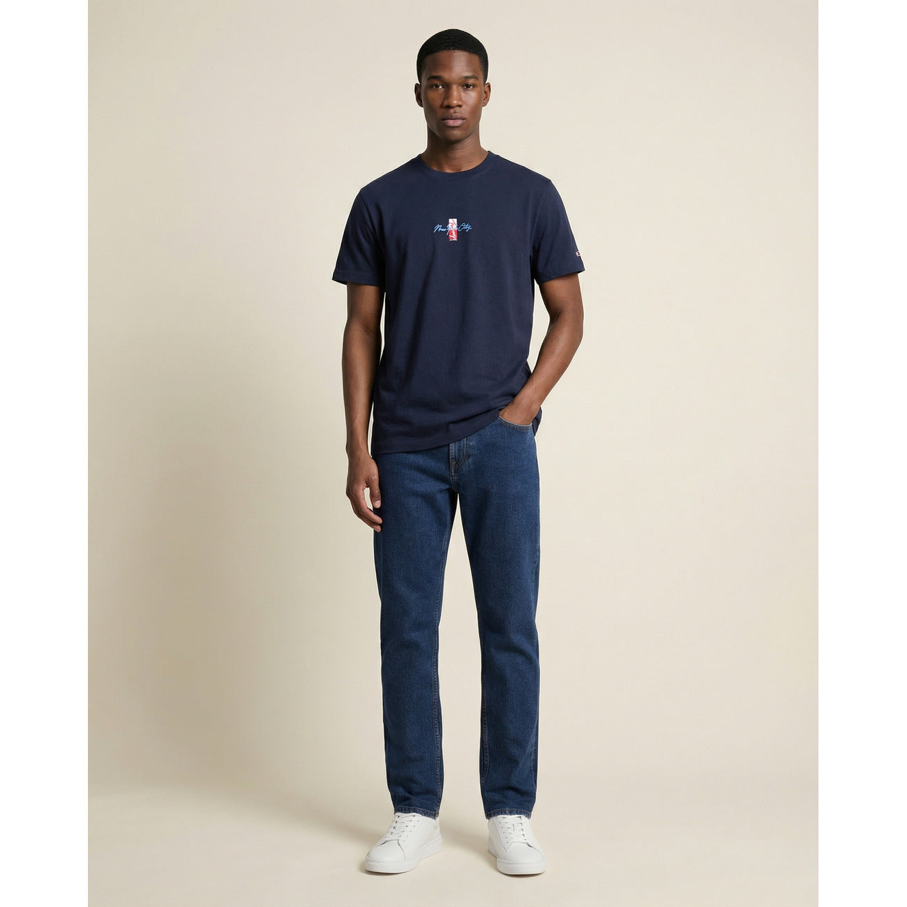 2457411 Tommy Hilfiger Jeans T-Shirt Blu Uomo