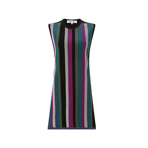 Abito Multicolore Corto Donna Righe