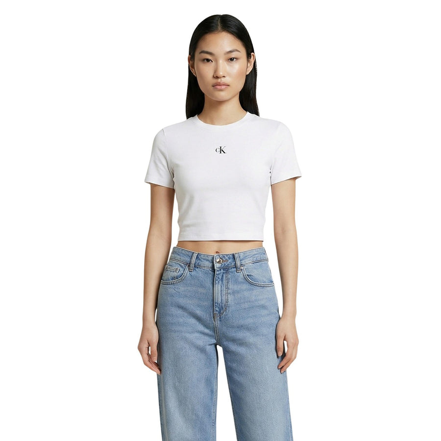 T-Shirt Donna Beige Cotone