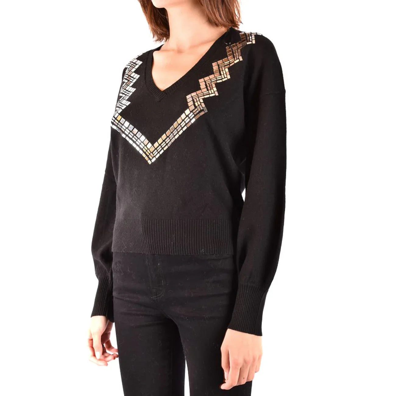 2423383 Pinko Maglia Nera Donna Viscosa 33% Cashmere 4%