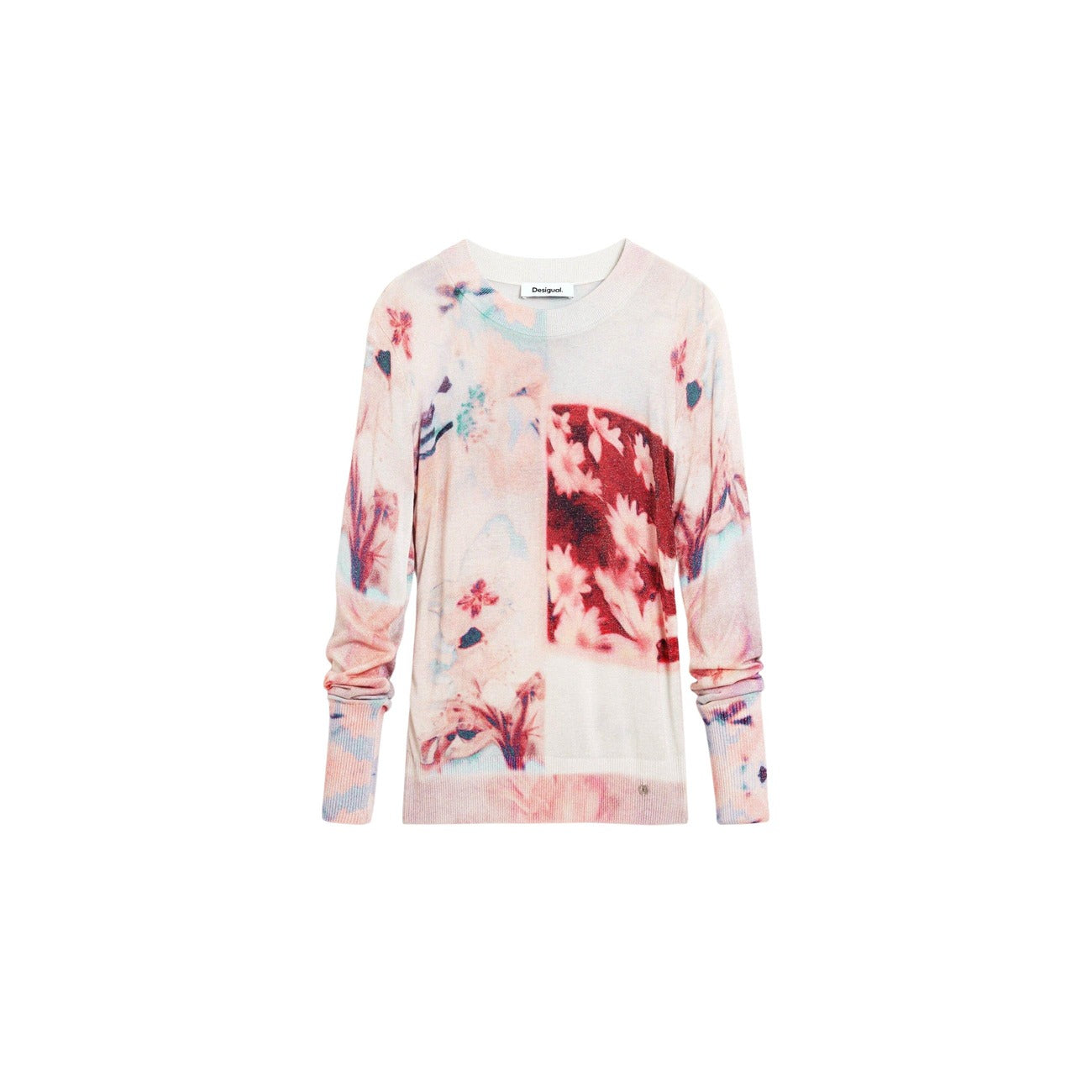 2454464 Desigual Maglia Donna Rosa Floreale Viscosa