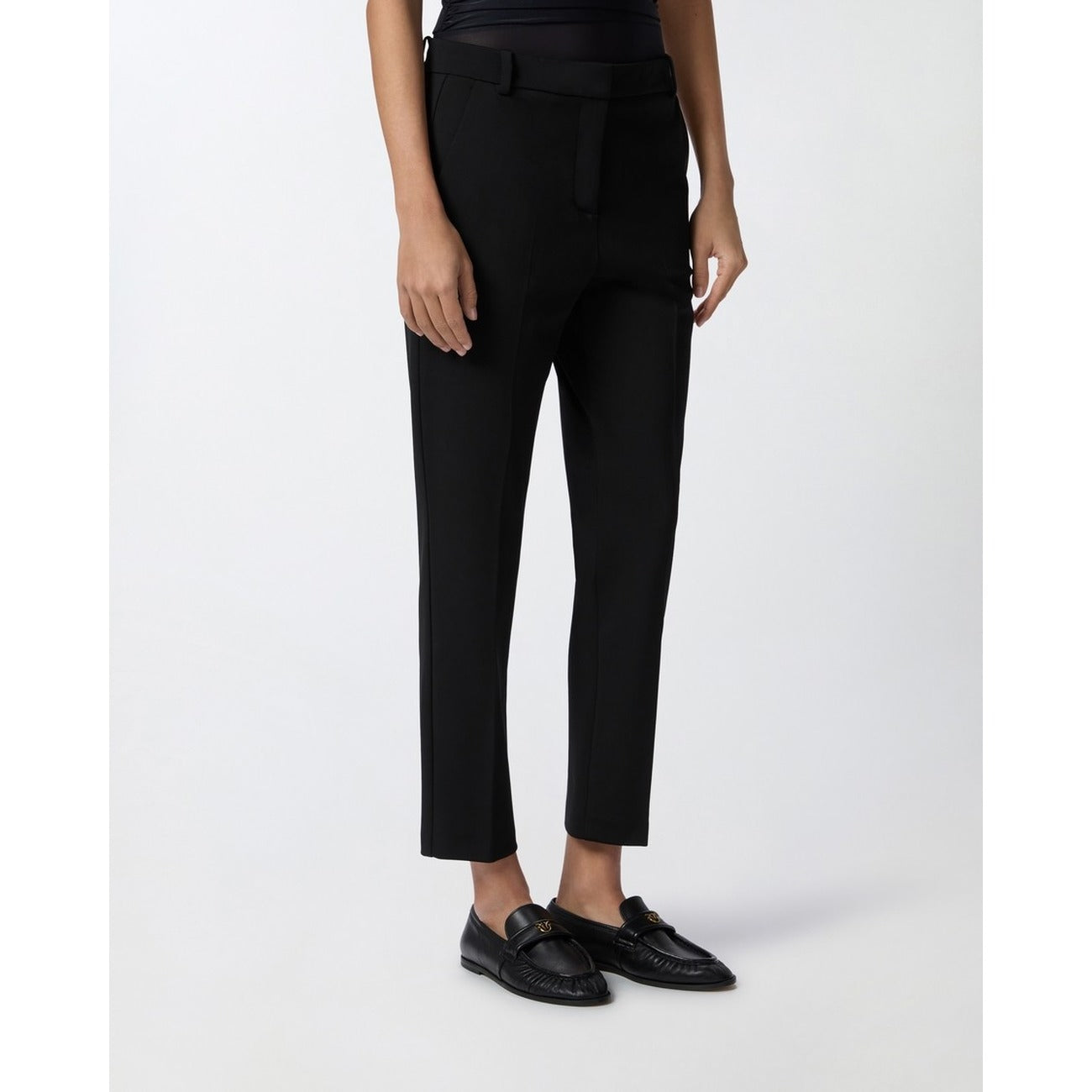 2438309 Pinko Pantaloni Neri Donna Viscosa 65% Zip