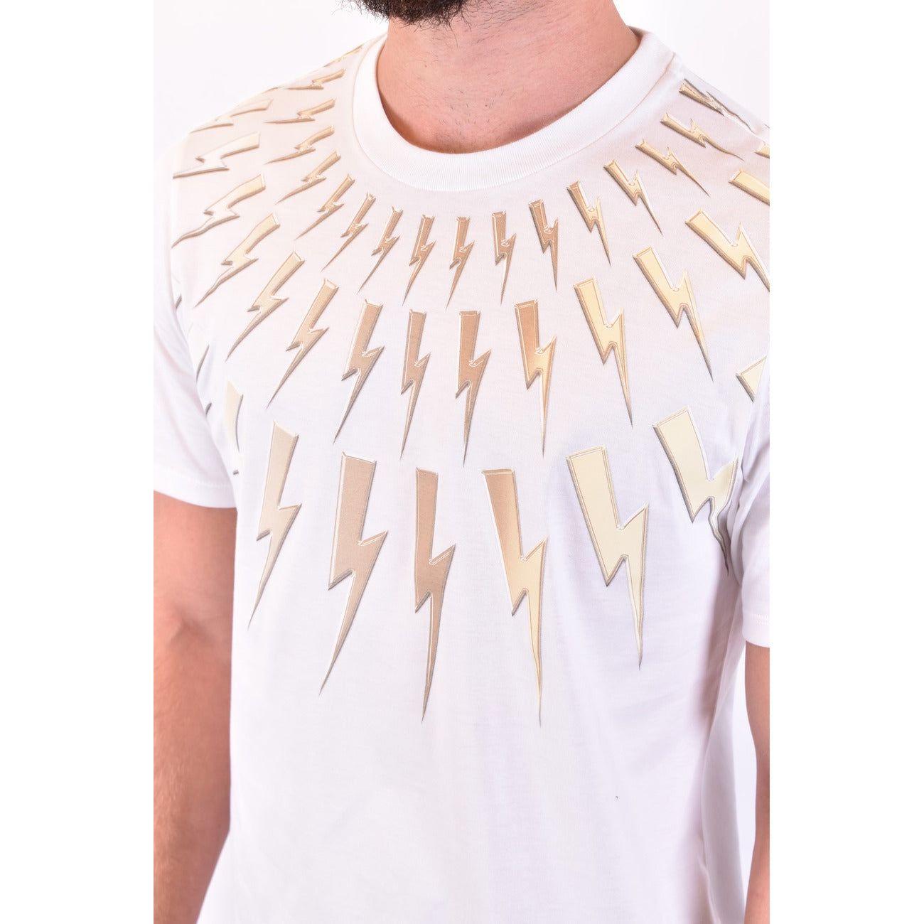 2431752 Neil Barrett T-shirt Bianca Stampa Uomo