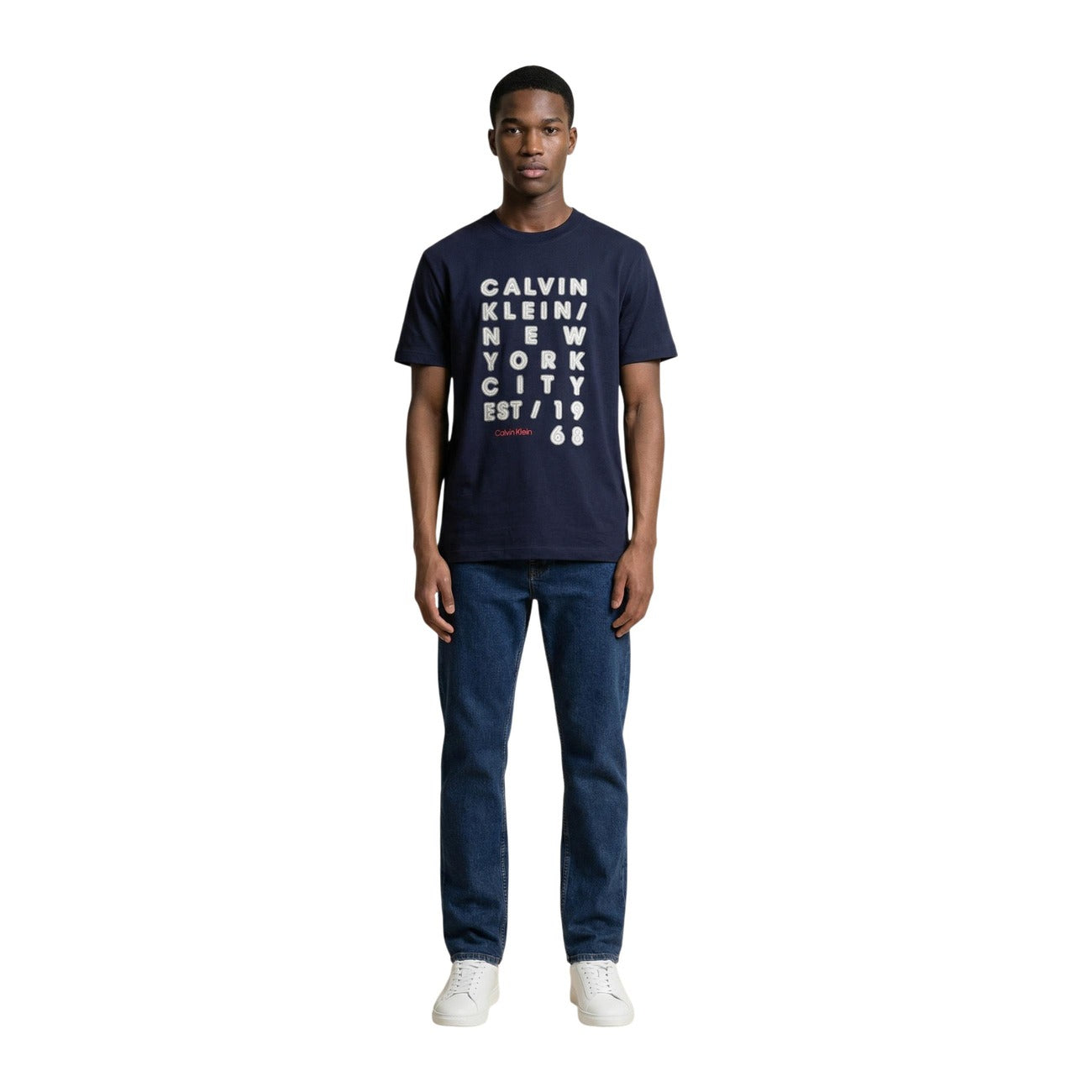 2456329 Calvin Klein Jeans T-Shirt Blu con Stampa Uomo