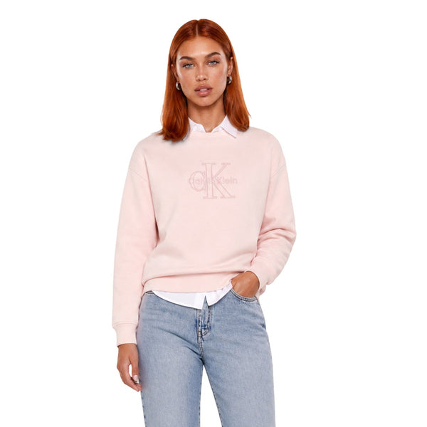 Monogram Logo Crewneck Sweatshirt K20K204368 Felpa Donna