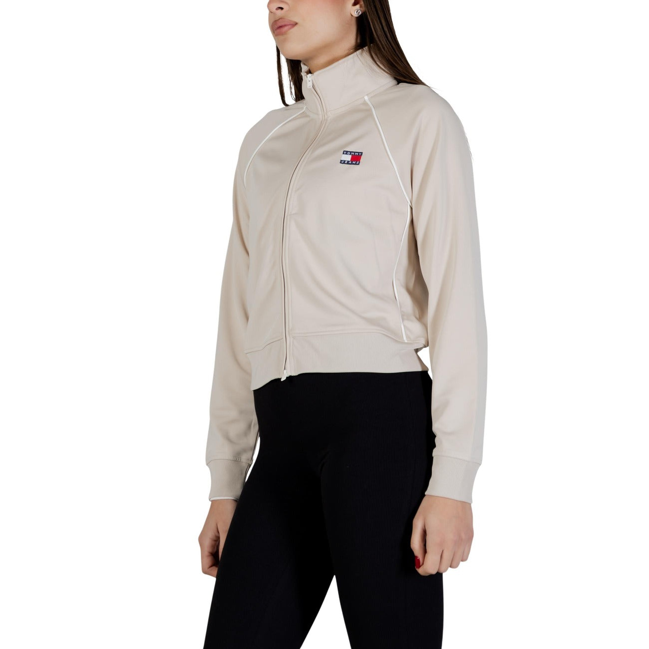 2450573 Tommy Hilfiger Jeans Felpa Donna Beige Poliestere