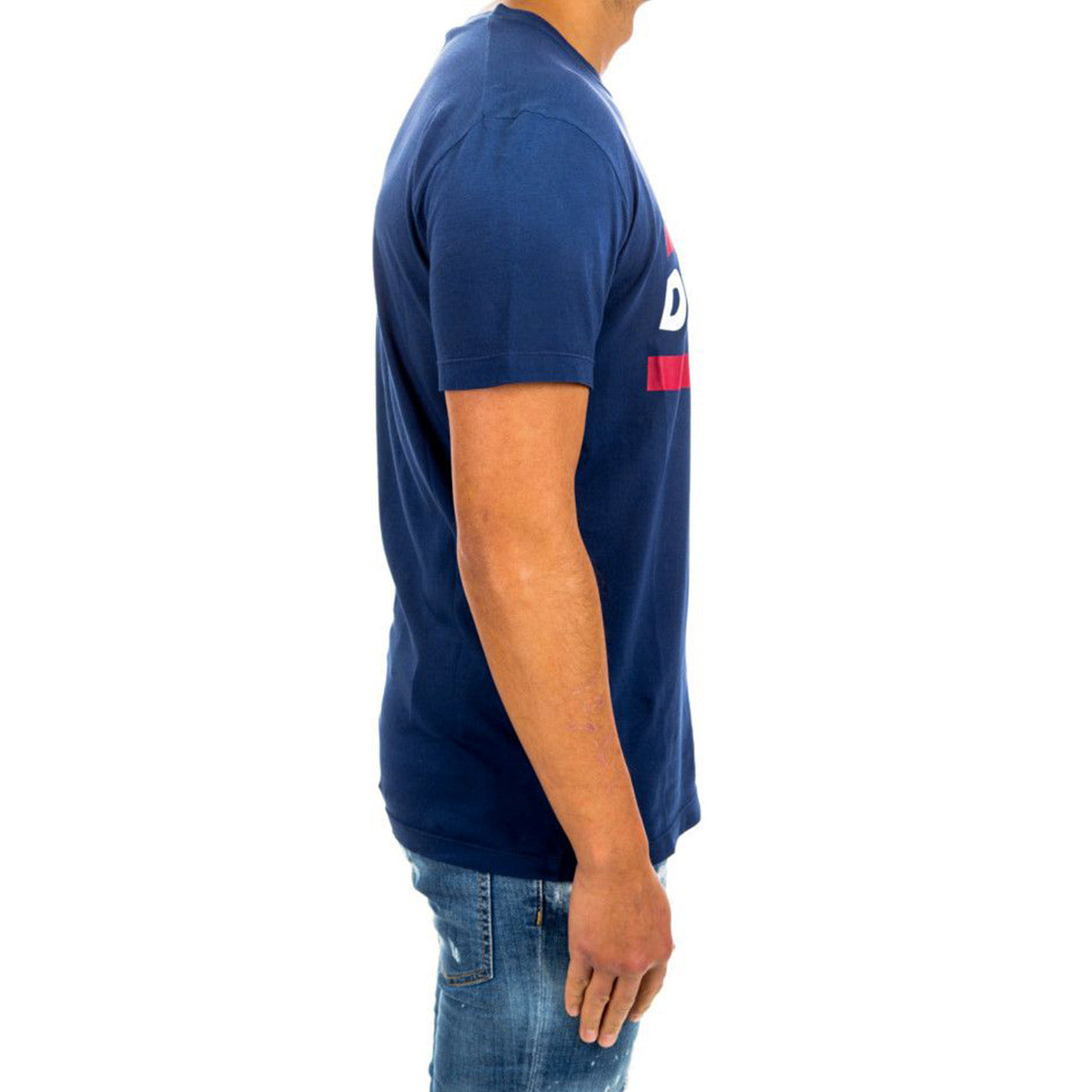 2425038 Dsquared T-Shirt Blu Stampa Uomo