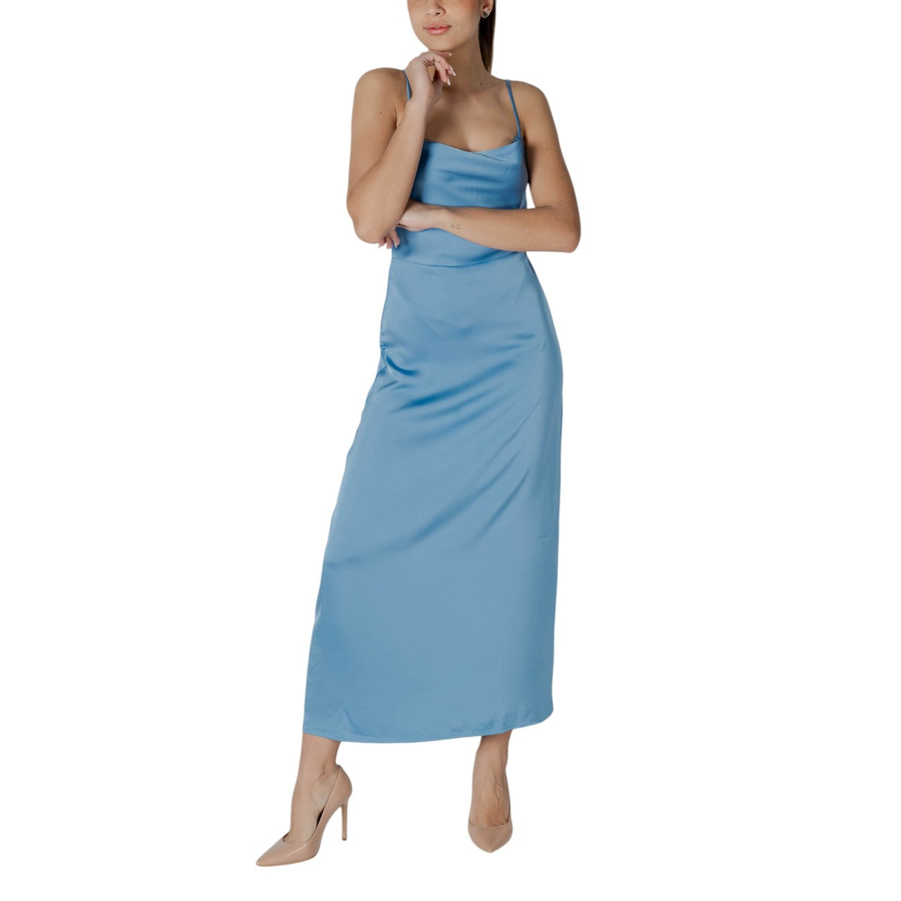 484053 Vila Clothes Abito Turchese DonnaPrimavera/Estate
