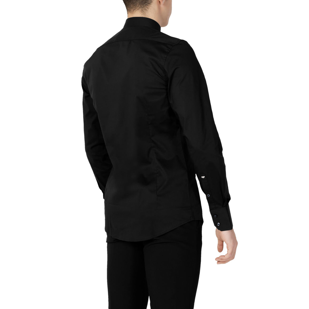 412635 Antony Morato Camicia Nera Slim Uomo