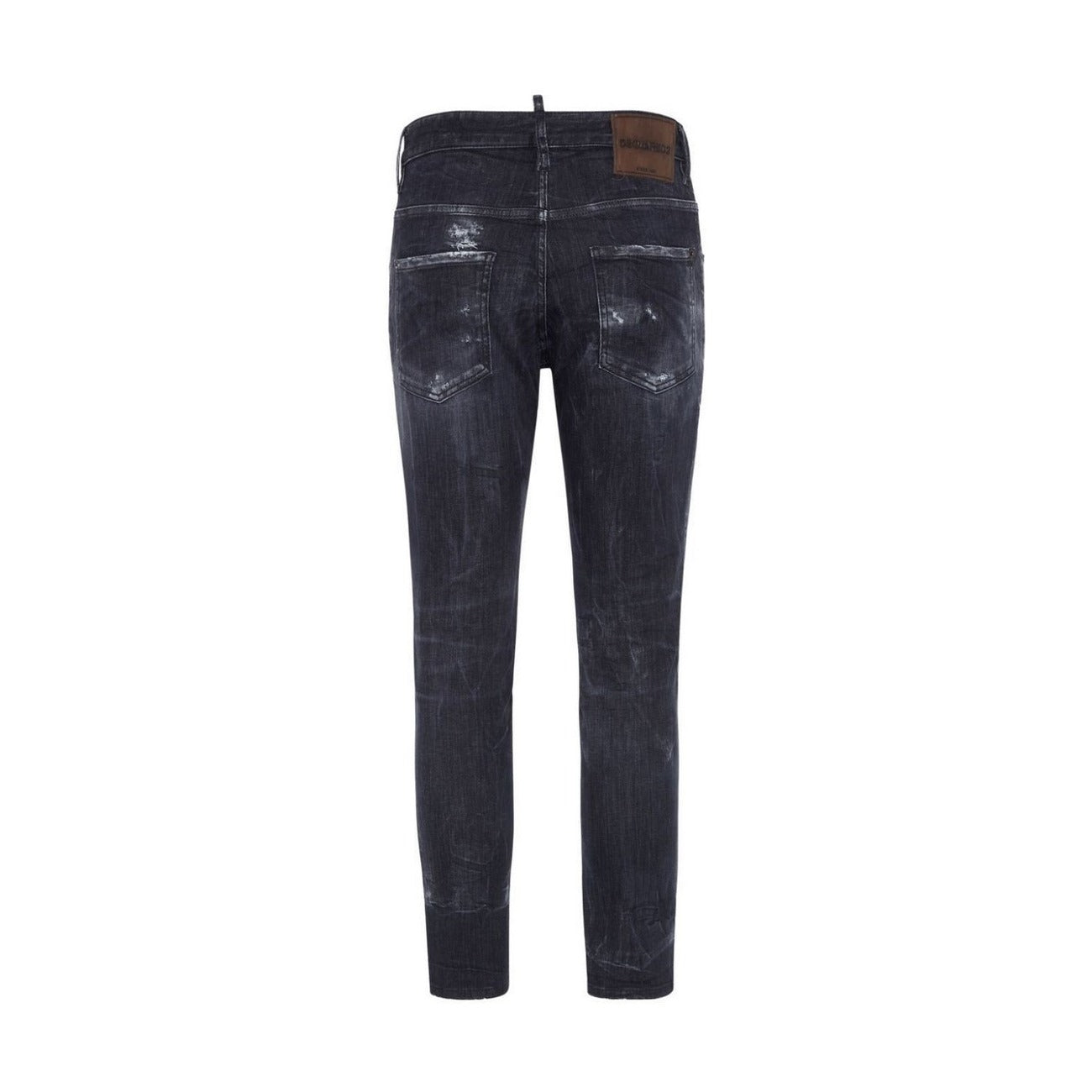 2443255 Dsquared2 Jeans Nero Strappato Macchiato Uomo
