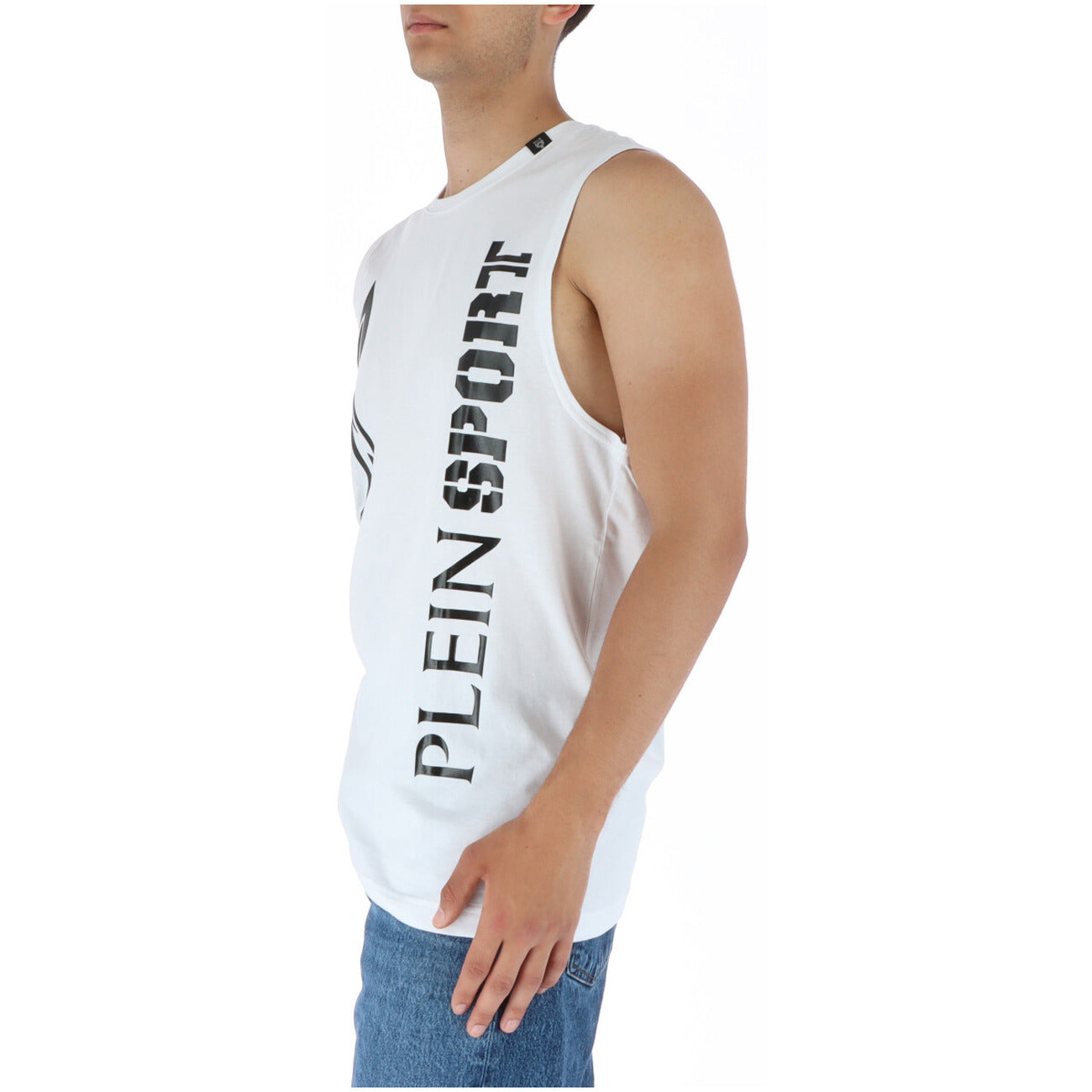 444033 Plein Sport Canotta Bianca Uomo