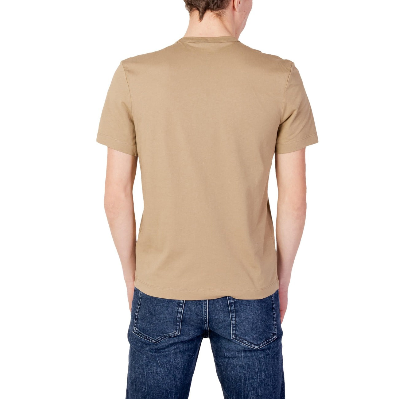 414775 Blauer T-Shirt Beige Monocromo Uomo