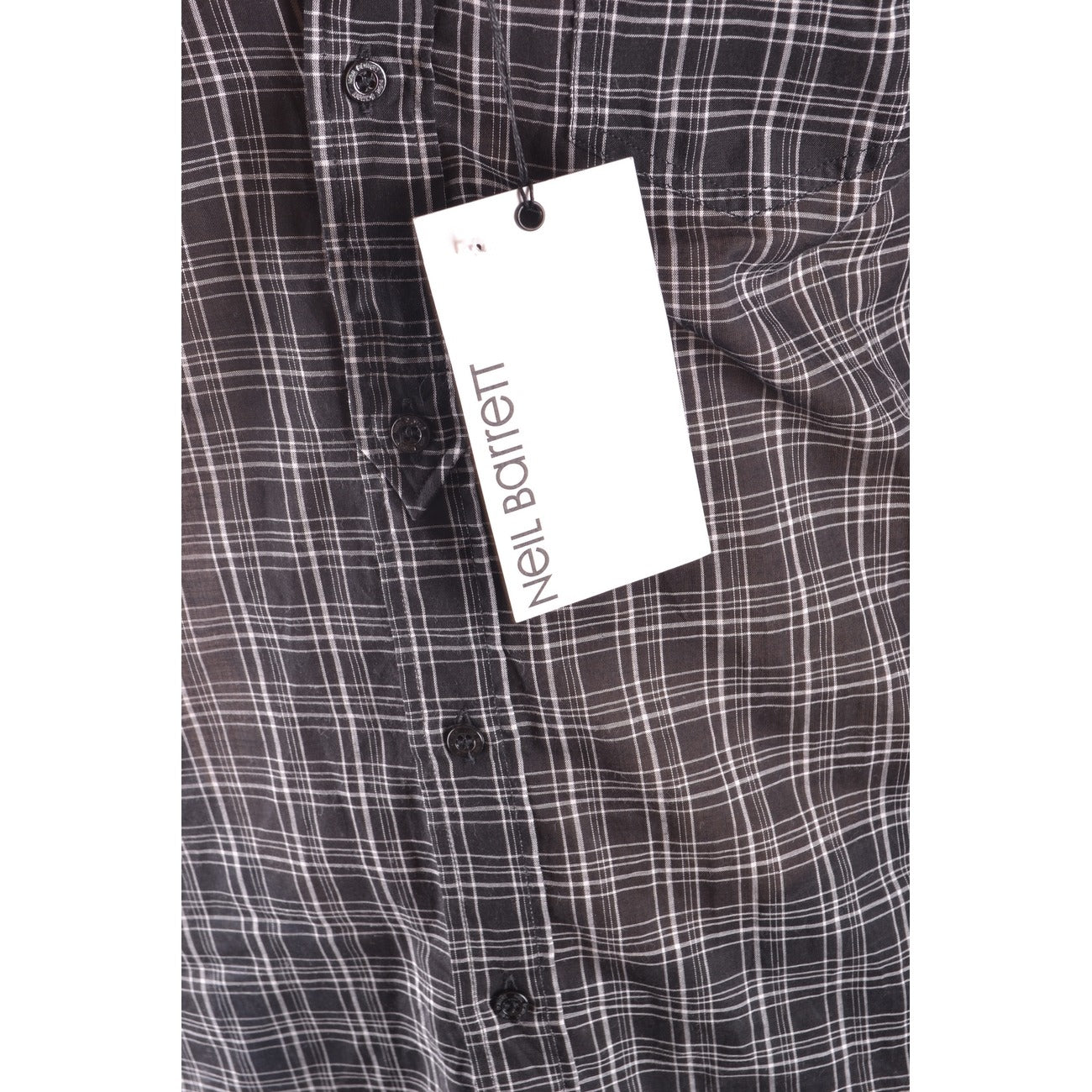 2431329 Neil Barrett Camicia Multicolore Quadri Maniche Corte Uomo