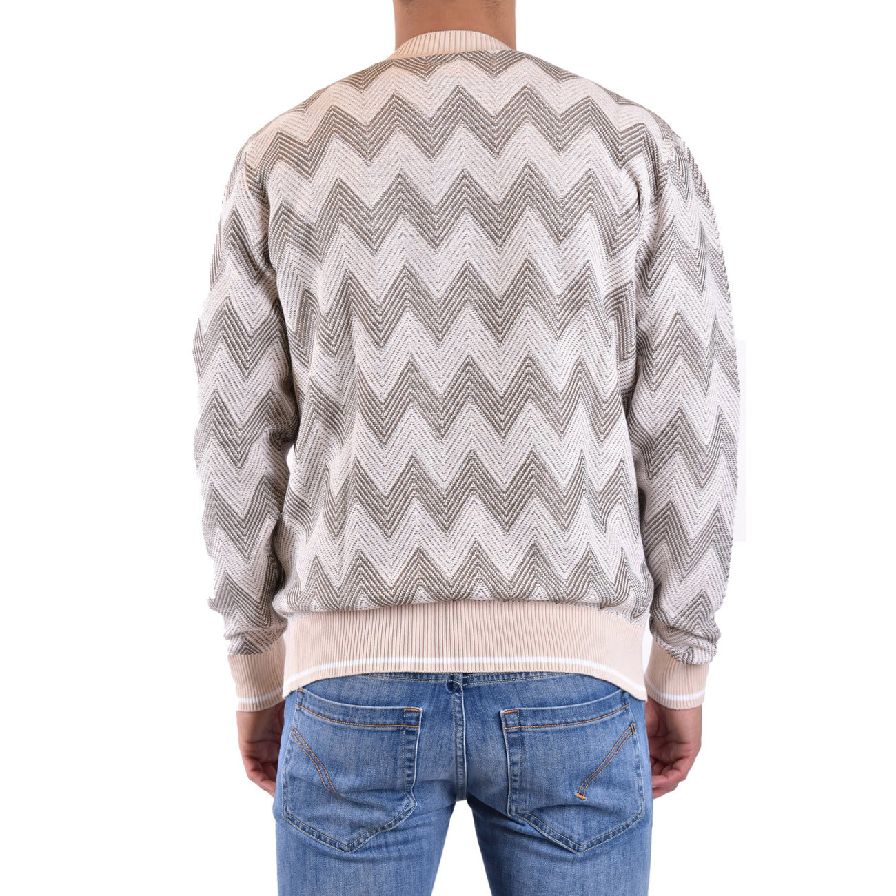 2430899 Missoni Cardigan Beige Righe Uomo