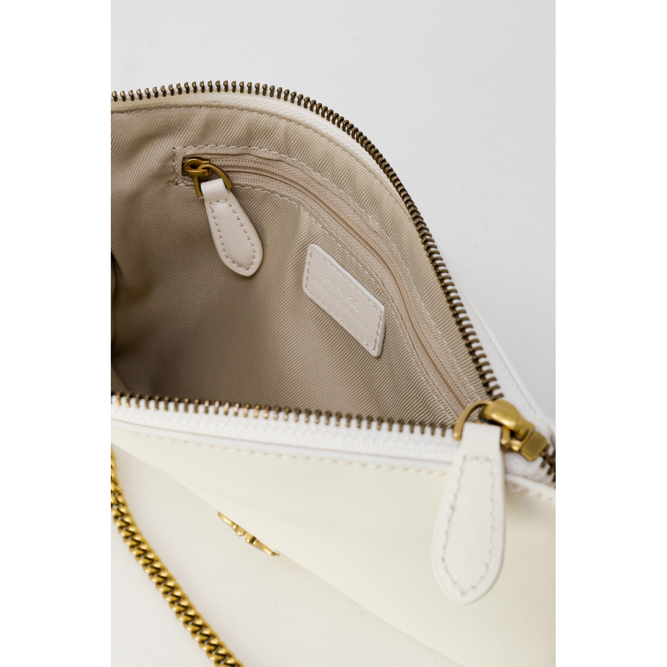 2407978 Pinko Borsa Tracolla Beige Ecopelle Cerniera Donna