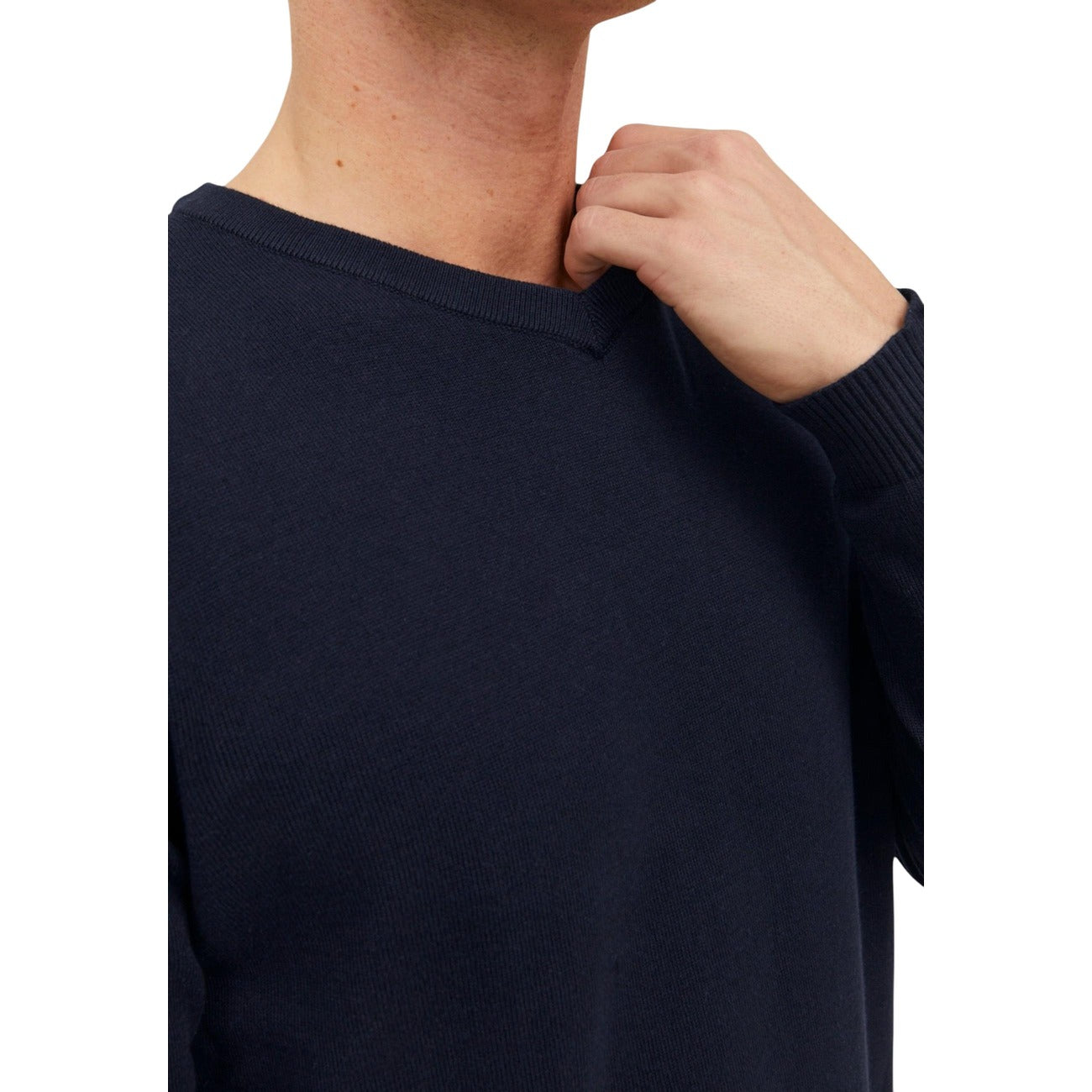 184197 Jack & Jones Maglia Blu Scollo a V Maniche Lunghe Uomo