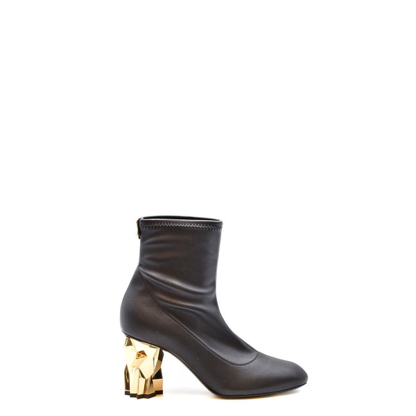 Stivaletti Neri Tacco Largo Donna