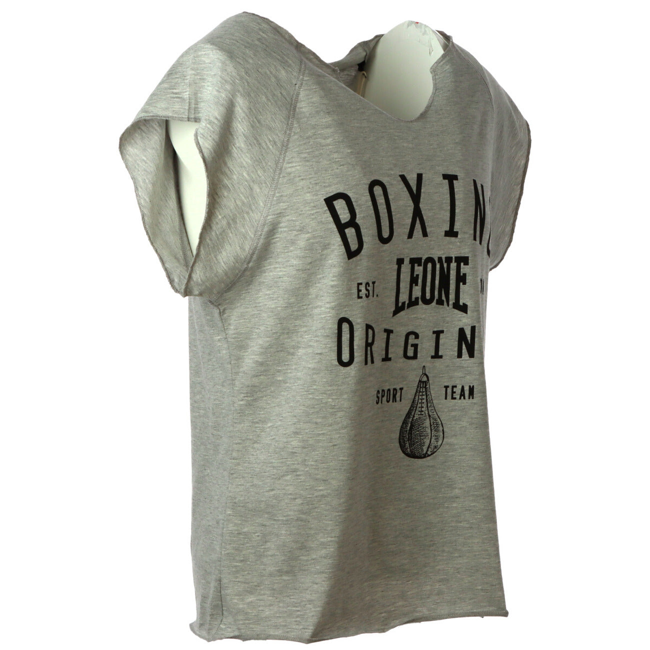 201419 Leone 1947 T-Shirt Grigio Cotone Smanicato Uomo