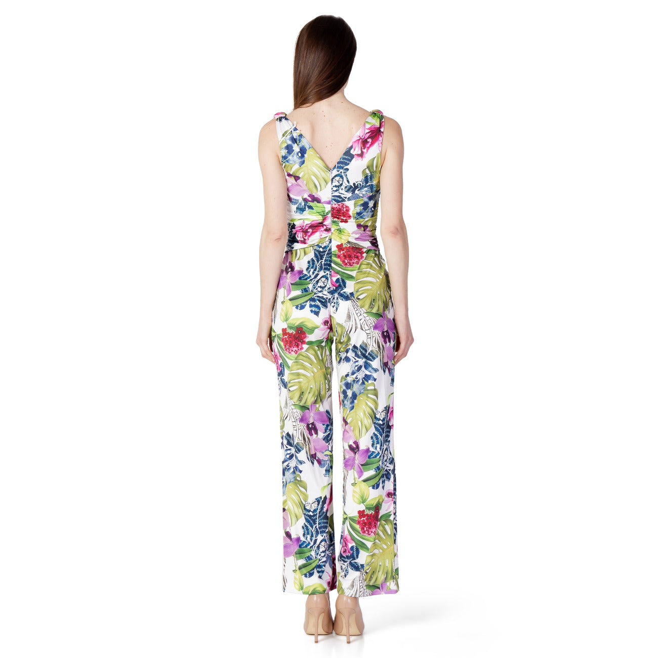 375582 Guess Tuta Verde con Stampa Smanicata Donna