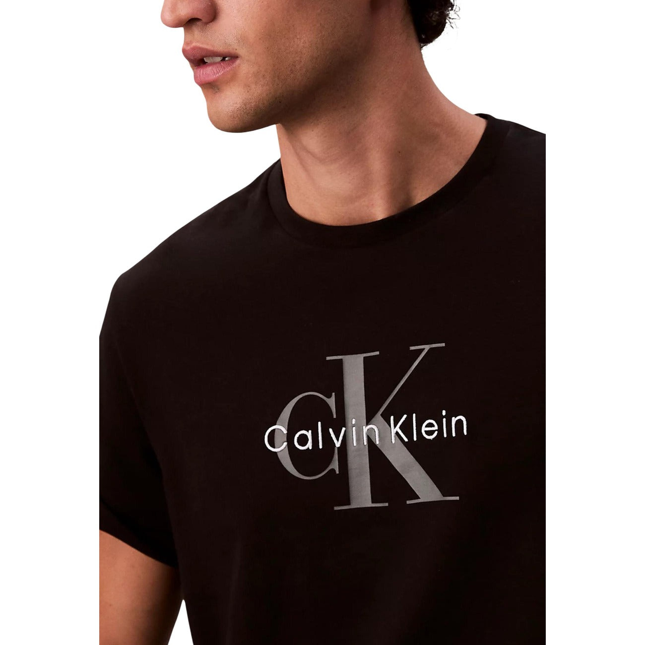 2416113 Calvin Klein Jeans T-Shirt Nera Stampa Uomo