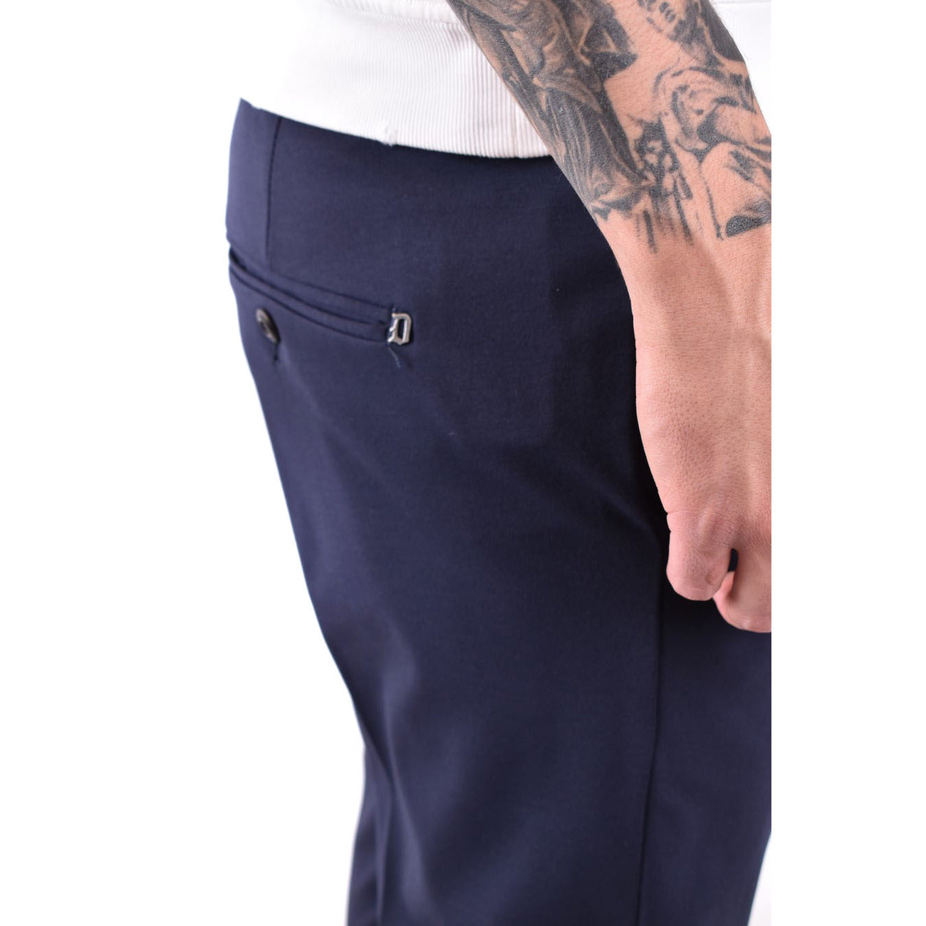 2429472 Dondup Pantaloni Blu Poliestere Poliammide Elastan Uomo
