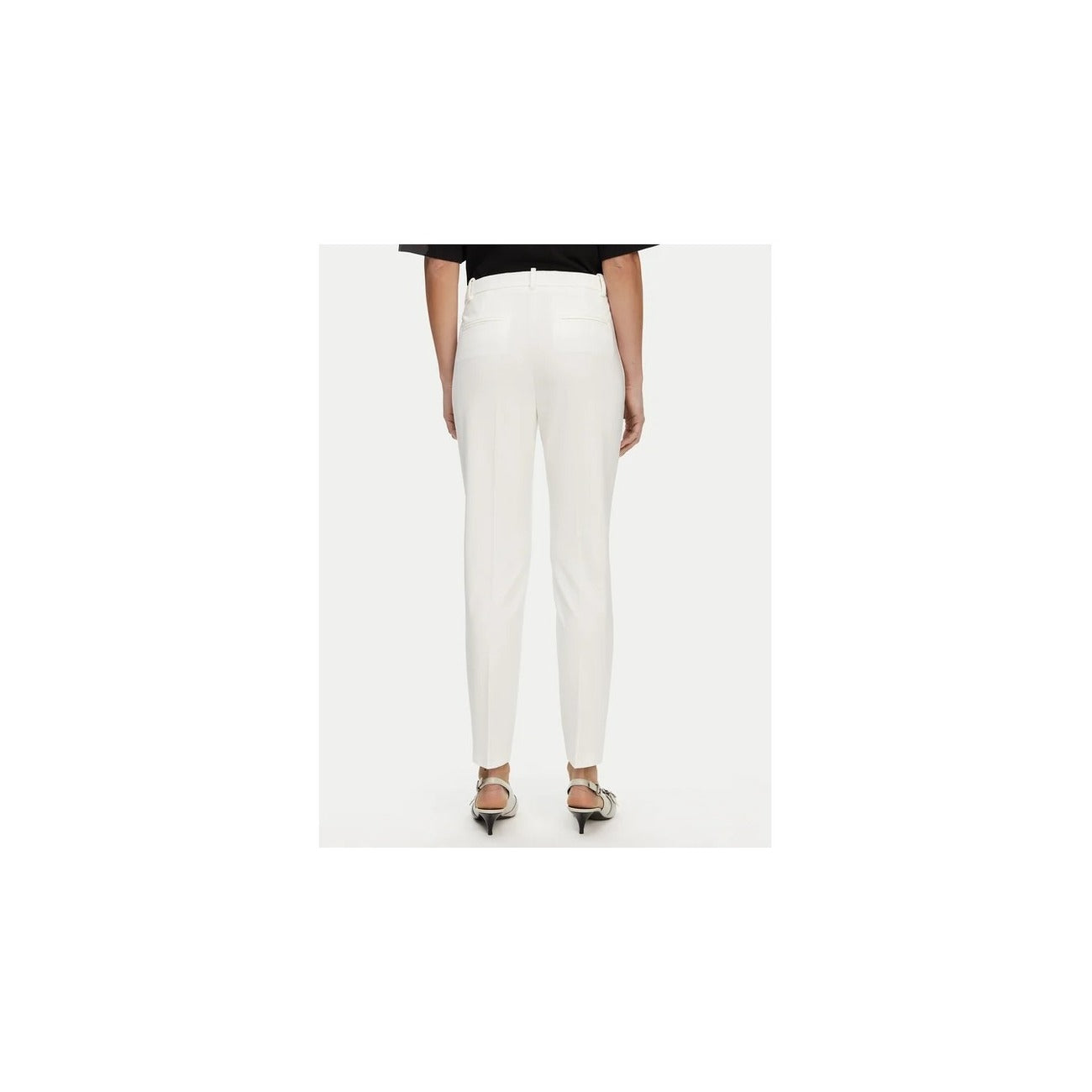 2445155 Pinko Pantaloni Bianchi Donna Viscosa 65% Nylon 30%