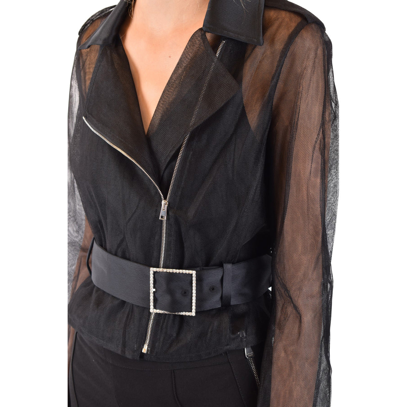 2438497 Pinko Giacca Nera Donna Poliammide 100% Cintura