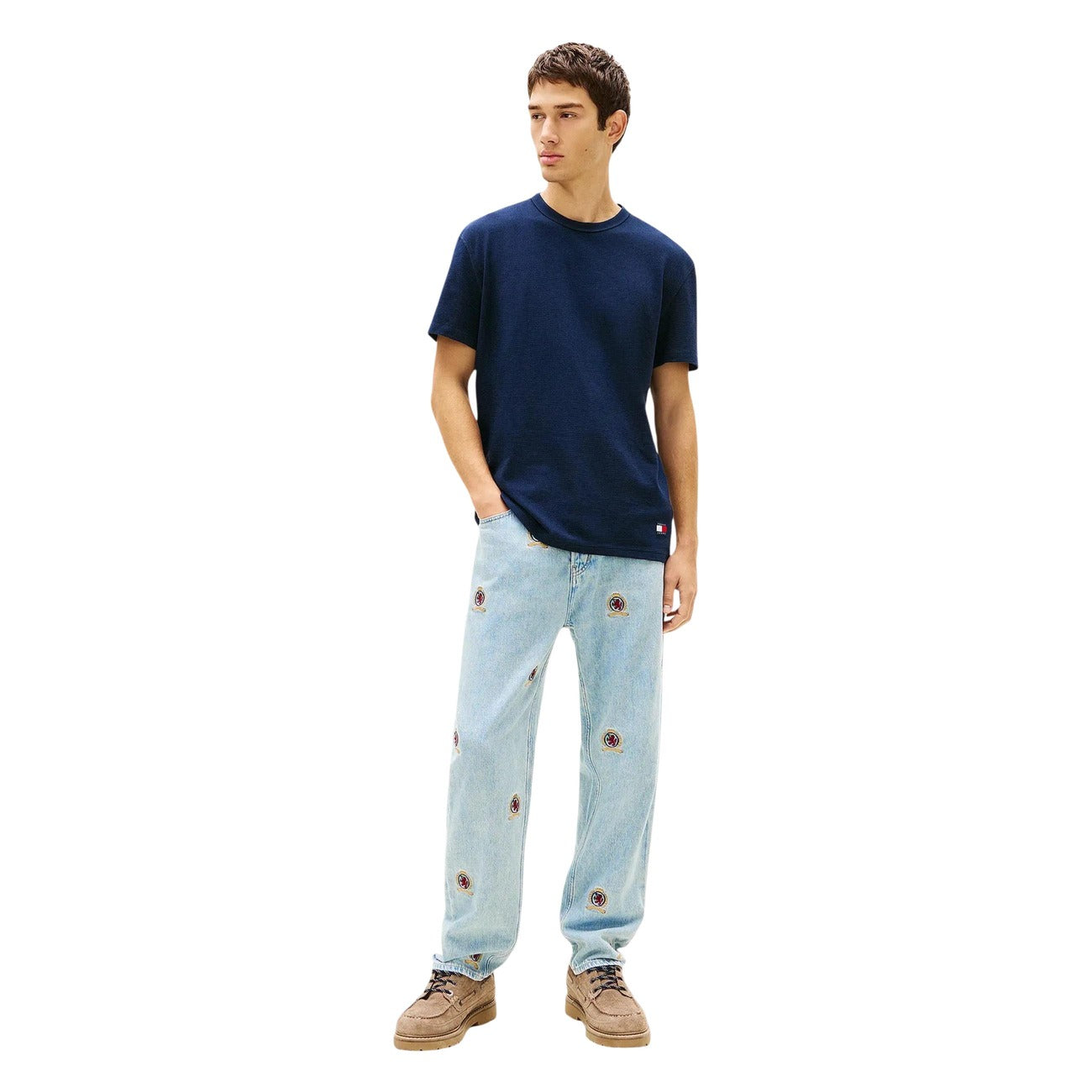 2457406 Tommy Hilfiger Jeans T-Shirt Blu Uomo
