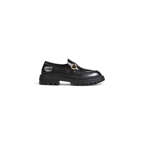 Scarpa Mocassino con Cuore Metallico Donna Nero