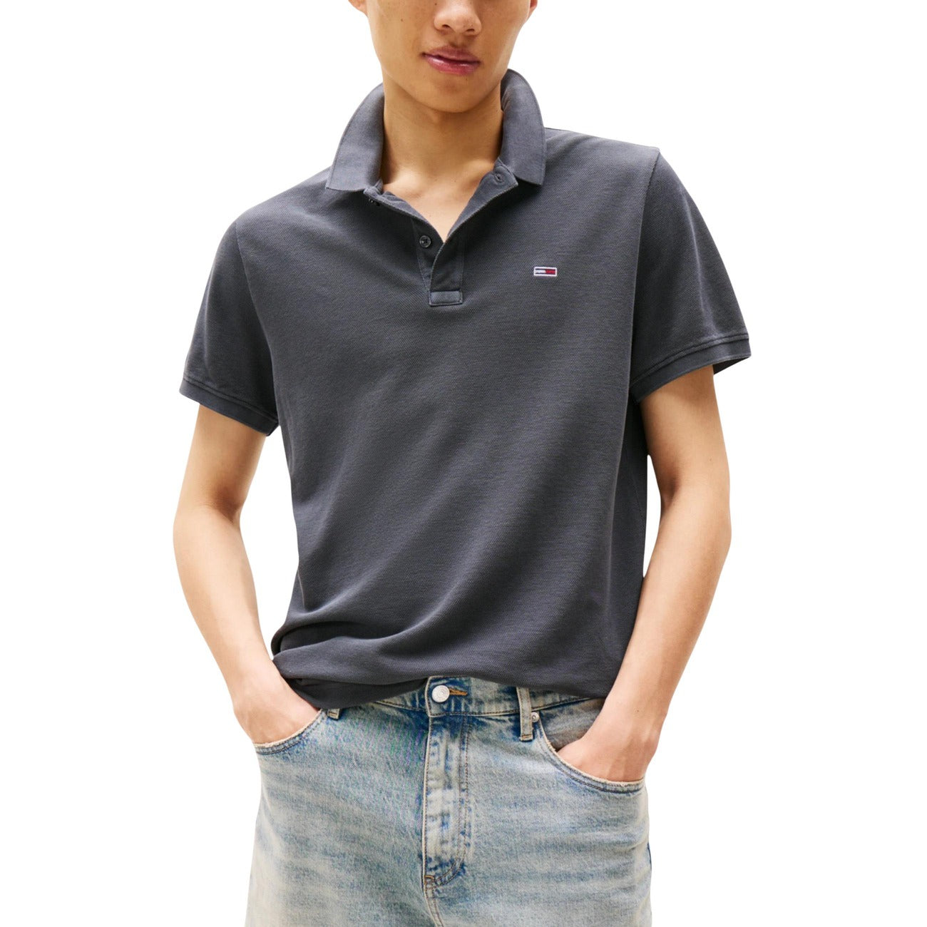 2447519 Tommy Hilfiger Jeans Polo Grigia Uomo