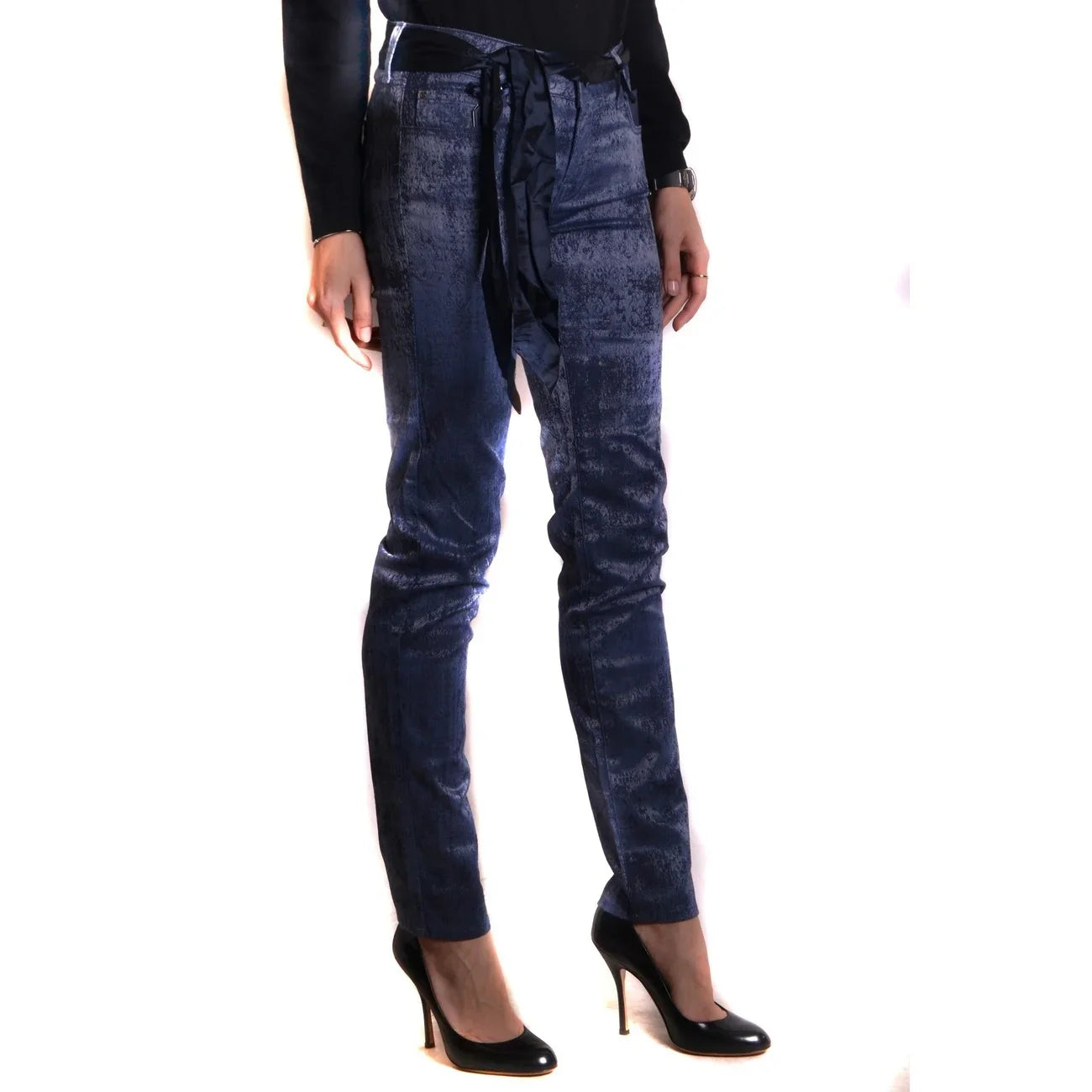 2437758 Jacob Cohen Jeans Blu Cotone Effetto Consumato Made Italy Donna