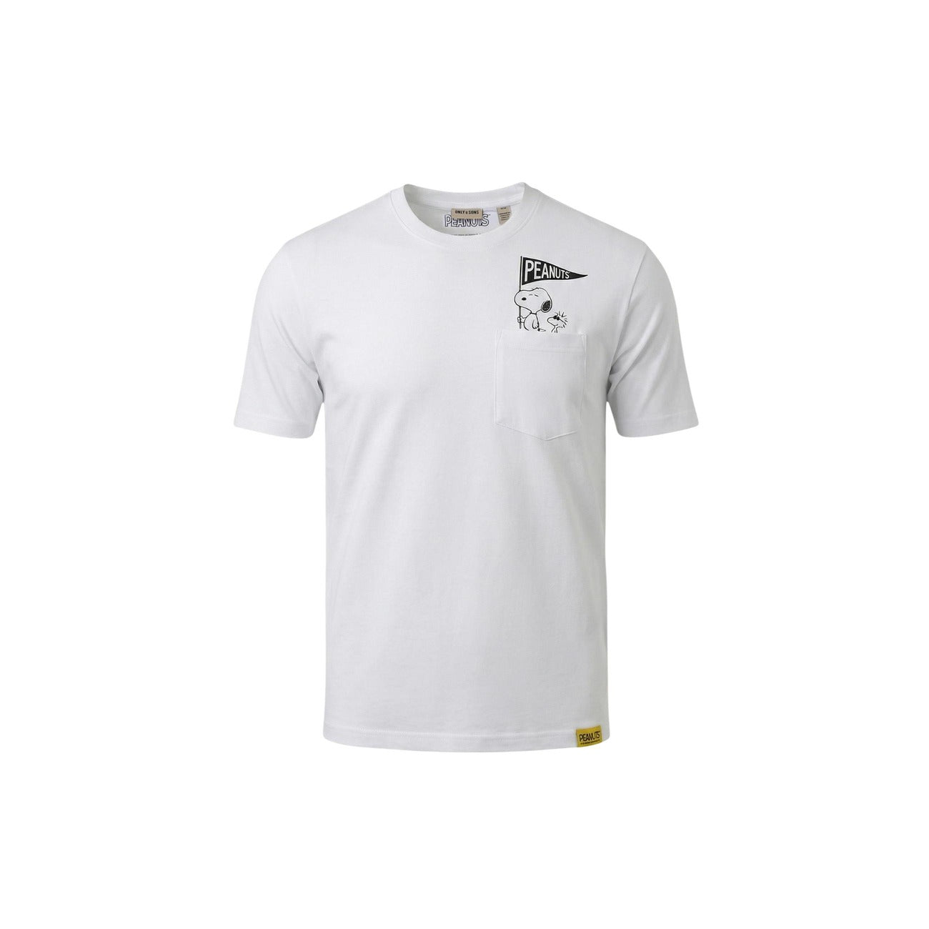 2455612 Only & Sons T-Shirt Bianca con Stampa Uomo