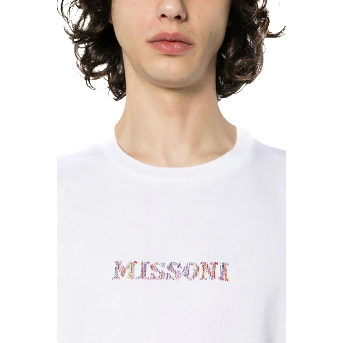 2431008 Missoni T-shirt Bianca Stampa Uomo