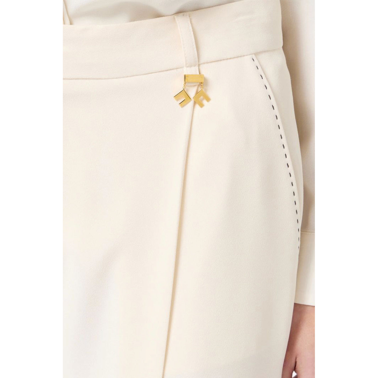 493892 Elisabetta Franchi Pantaloni Beige Donna Primavera/Estate