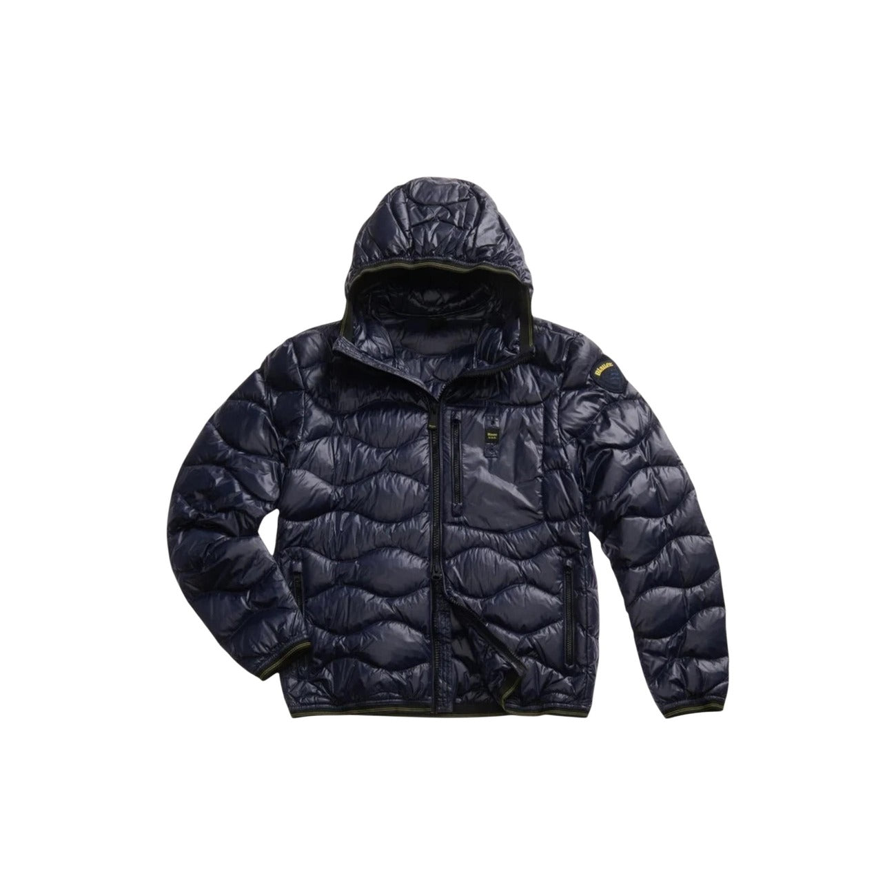 2451917 Blauer Giubbotto Blu Cappuccio Uomo