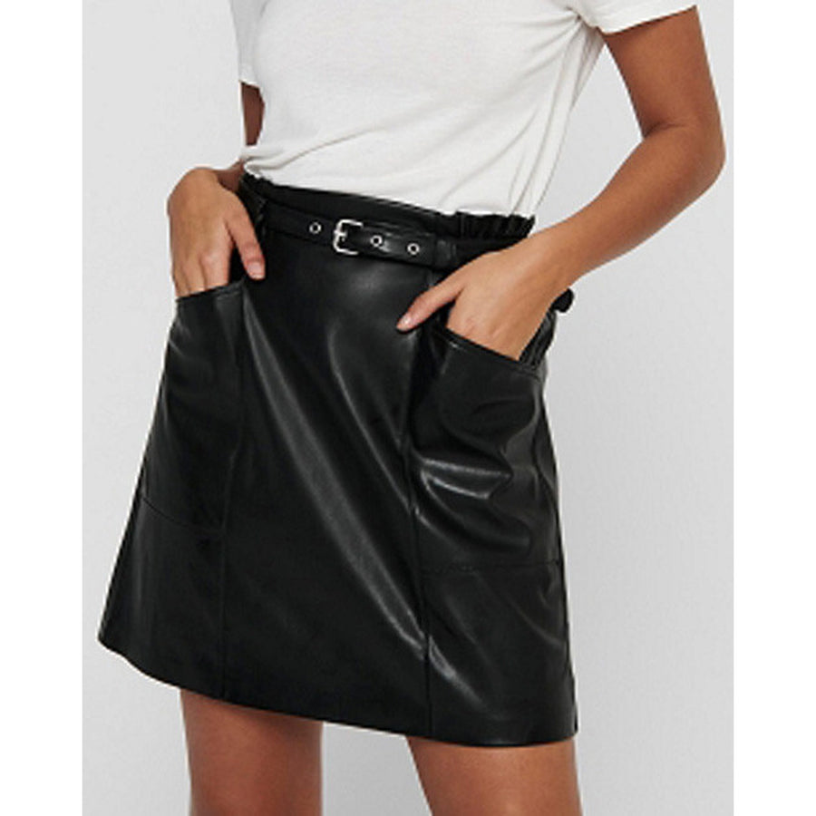 Onlisa Faux Leather Paperbag Skirt Noos Gonna Donna