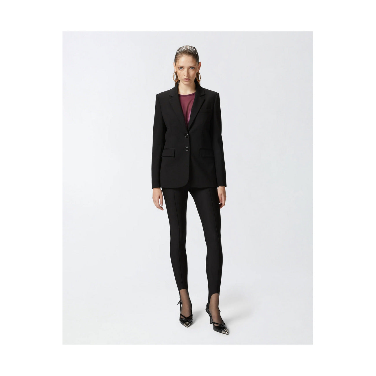 2438368 Pinko Giacca Nera Donna Viscosa 67% Bavero
