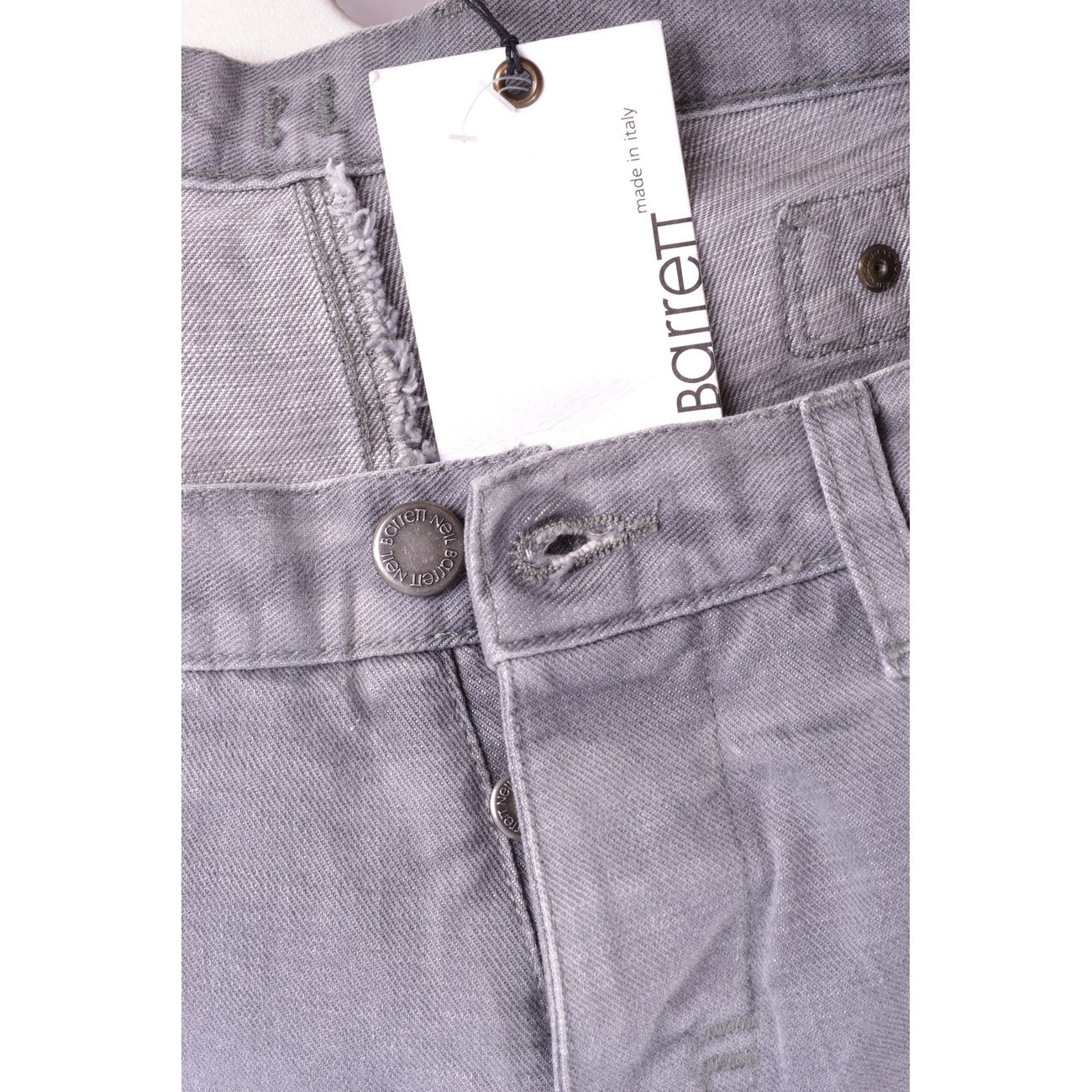 2435363 Neil Barrett Jeans Grigio Effetto Consumato Uomo